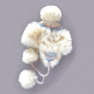 Free People Faux Fur Pom-Pom Trapper Hat